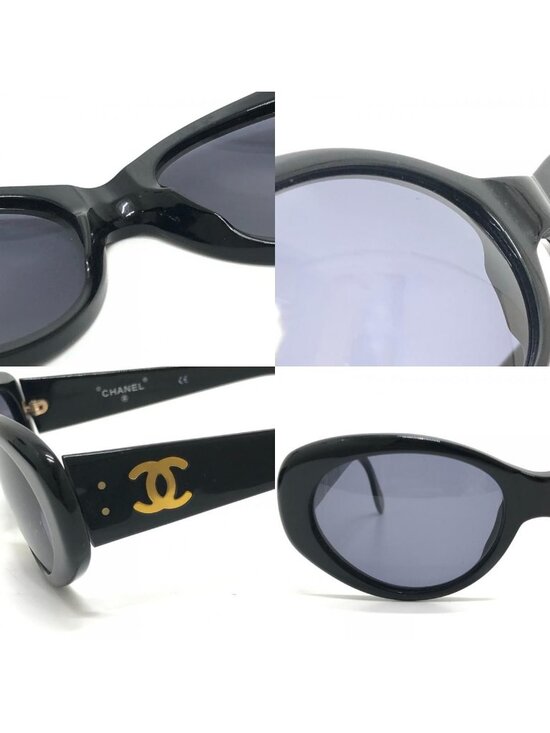 Chanel Sunglasses CC Logo Acetate Black Eyewear